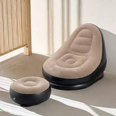 GENERICO - SILLON INFLABLE CON MINI PUFF