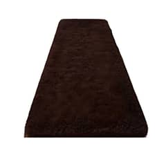 GENERICO - Pasillera alfombra peluda liviana 70x150 ultra suave CAFÉ