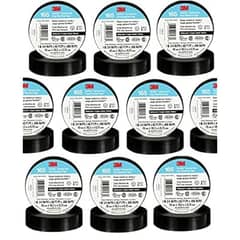 3M - Pack 10 Cinta Aislante PVC 19mm Negro Temflex 165