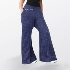 AGW - Pantalón Palazzo Elasticados Lanilla Pretina Ancha Tiro Alto
