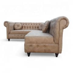 GENERICO - Sofá Seccional Capitone Premium Saint Raphael Color Beige