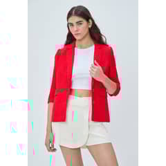 IO - Blazer Formal Liso Rojo