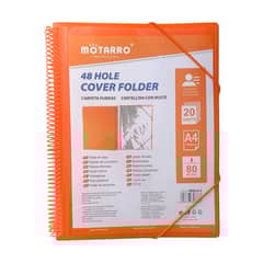 MOTARRO - Carpeta Archivadora Anillada A4 Con 20 Fundas Transparentes