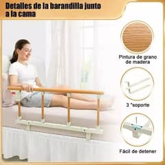 MUNDO MAGIA - Baranda De Cama Lateral Anticaída Para Cuidado Adulto Mayor
