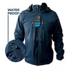 OUTDOOR TECH - Corta Viento Hombre Impermeable Engomada Termica Azul Marino