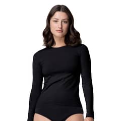 TOP - Camiseta Manga Larga Microfibra Mujer C1 Cuello Redondo