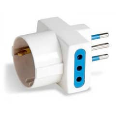 GEN - Adaptador Enchufe Europeo Schuko Triple Ladron Corriente