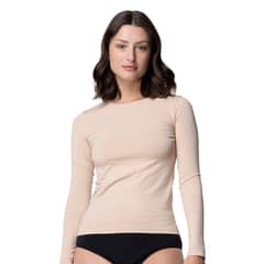 TOP - Camiseta Manga Larga Microfibra Mujer C2 Cuello Redondo
