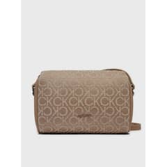 CALVIN KLEIN - Bandolera Ck Refine Monogram Beige