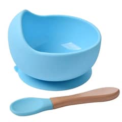 OEM - PLATO DE SILICONA CON CUCHARA PARA BEBE