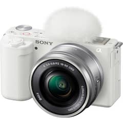 SONY - Alpha ZV-E10 Mirrorless Camera with 16-50mm Lens - Blanco