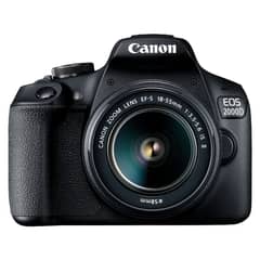 CANON - Cámara EOS 2000D DSLR con Lente 18-55mm f 35-56 III - Negro