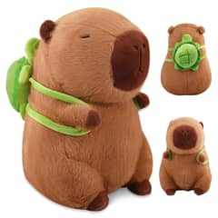 GENERICO - Peluche Capibara Musical con Mochila de Tortuga y Luces