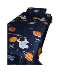 GENERICO - JUEGO DE SABANA PLAZA Y MEDIA ASTRONAUTA NIÑO