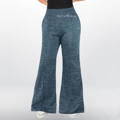 AGW - Pantalón Palazzo Elasticados Pretina Ancha Tiro Alto Wide Leg