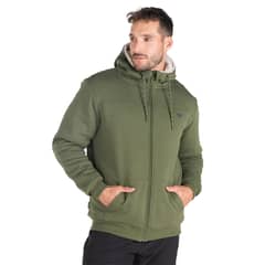 WEINBRENNER - Poleron Hombre Nero Verde Oscuro