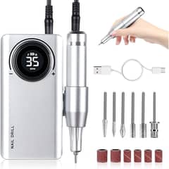 PUREPOWER - Taladro de uñas recargable de 3500RPM con Kit de brocas