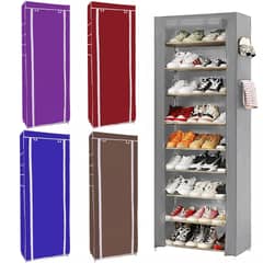 SUPERCENTER - Zapatero 9 Pisos Armable Organizador Con Funda Gris