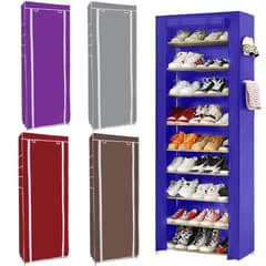 SUPERCENTER - Zapatero 9 Pisos Armable Organizador Con Funda Azul