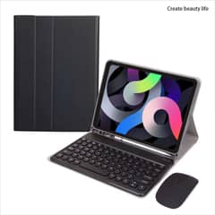 PUREPOWER - Funda con Ñ teclado y raton para iPad Pro 12.9 - negro
