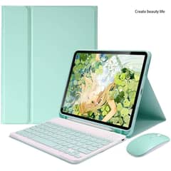 PUREPOWER - Funda con Ñ teclado y Raton para iPad Pro 12.9 - azul