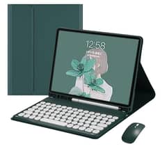 PUREPOWER - Funda con Ñ teclado y Mouse para iPad 9, 8 o 7 de 10.2"- Verde