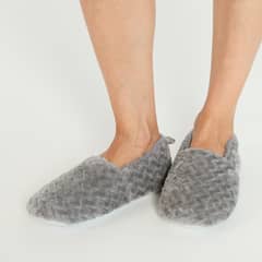BARBIZON - Pantufla de Mujer Zapatilla Chenille Gris Claro