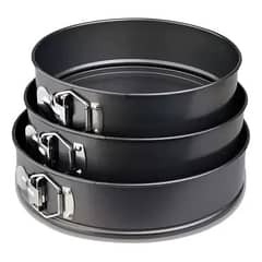 GENERICO - Pack 3 Moldes Antiadherente Redondo Reposteria Tortas
