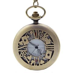 GENERICO - Reloj De Bolsillo Alicia Pais De Las Maravillas - Dorado