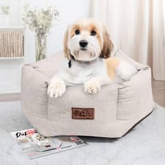 THE DUKE COMPANY - Cama de perro talla M 62 x 62 x 22 cm beige