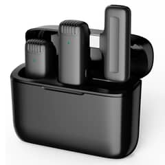 TECNOLAB - Kit De 2 Microfonos Inalambricos Con Estuche De Carga USB-C