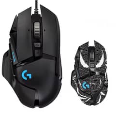 LOGITECH - Mouse Gamer G502 Hero Y Pegatinas antideslizantes -Negro
