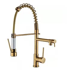 GENERICO - Grifo de cocina 360 extensible de acero cepillado
