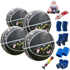 GENERICO - Paquete de 4 Mini pelotas de baloncesto tamaño 3 para niños