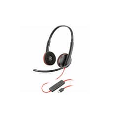 POLY - Auriculares Blackwire 3220 Estéreo USB-C con Adaptador USB-A
