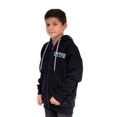 SPITFIRE - Polerón Con Cierre Y Capucha Niño Negro