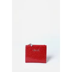 LIOLA - Billetera Croco Charol, Efecto Cuero, Rojo