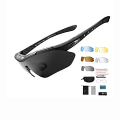 ROCKBROS - Lentes Polarizados 5 Micas Negro