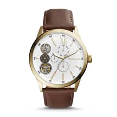 FOSSIL - Reloj Classic BQ2218 Marrón De Cuero Piel Para Hombre