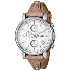 FOSSIL - Reloj Boyfriend ES3625 Beige De Cuero Piel Para Mujer
