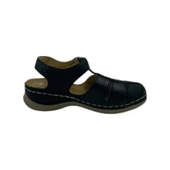 EUROVIA - Sandalia Negra Baja Velcro
