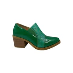 HERIEL - Botín Verde Taco Charol