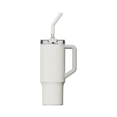 XIAOMI - Botella de Agua con Bombilla Acero Inoxidable 1L - Blanco