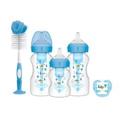 DR BROWN'S - Set de Mamaderas Boca Ancha Options+ Dr Brown´s 5pcs Azul