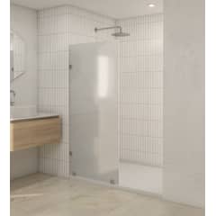 DELL ORTO - Shower Door vidrio templado con empavonado 90x190 cm Herraje inox