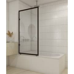 DELL ORTO - Shower Door vidrio templado con Impresión Digital 100x150 cm Negro