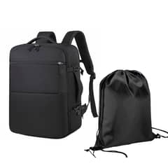 BIOV - Mochila Cabina 40lts Negro Impermeable Unisex USB & Bolsa Ropa Sucia