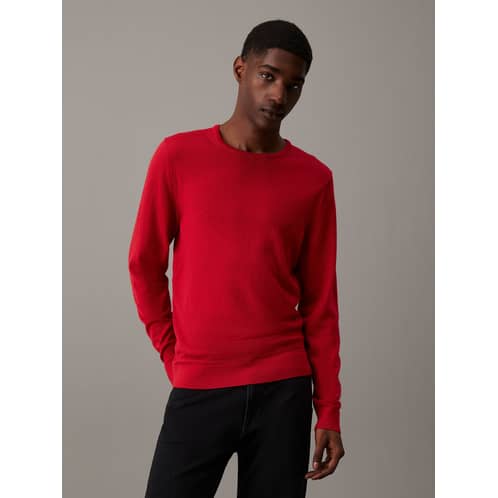 CALVIN KLEIN - Sweater Merino Rws Crew Neck Sweater Rojo