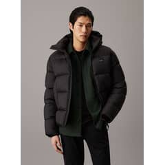 CALVIN KLEIN - Parka con Gorro Quilt Puffer Negro