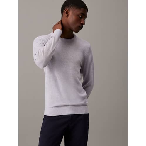 CALVIN KLEIN - Sweater Merino Rws Crew Neck Sweater Gris